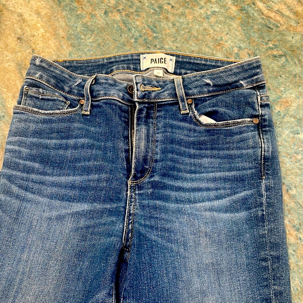 Paige woman’s stressed jeans great condition size 26